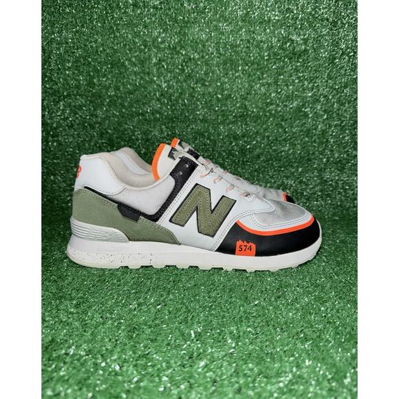 New Balance 574 All Terrain Grey Olive Trail Sneaker Outdoor Cordura Men Size 10 - Picture 1 of 12